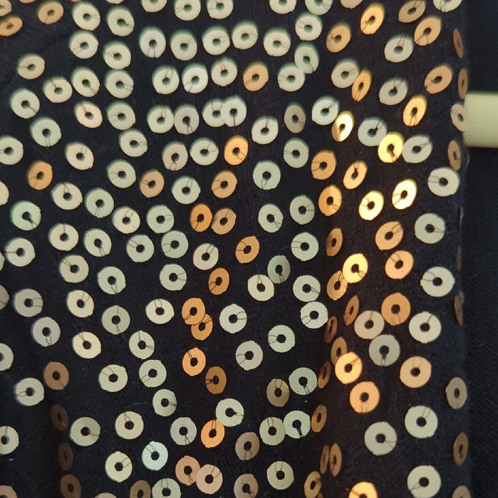 Relativity Black Cardigan with Gold Studs - Picture 2 of 4